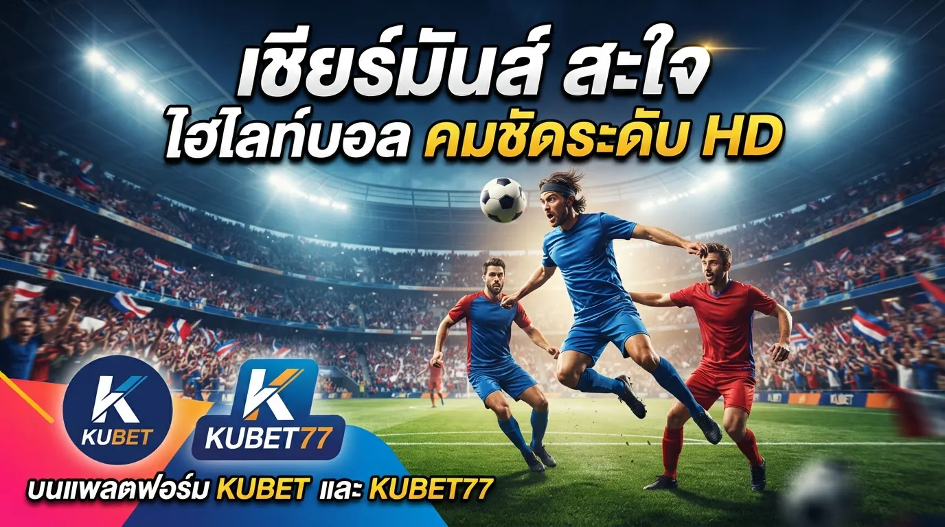 เชียร์มัน ฯ สะใจกับ ไฮไลท์บอล คมชัดระดับ HD บนแพลตฟอร์ม KUBET และ KUBET77